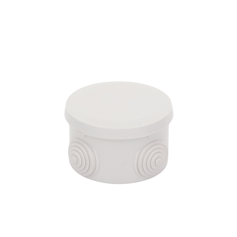 Caja Derivación-Conexión de Plástico Circular con 4 Glándulas de Goma (70 diámetro X 48 alto mm). Para Instalaciones Comerciales, Residenciales e Industriales. Cerrado a Presión. - Image 6