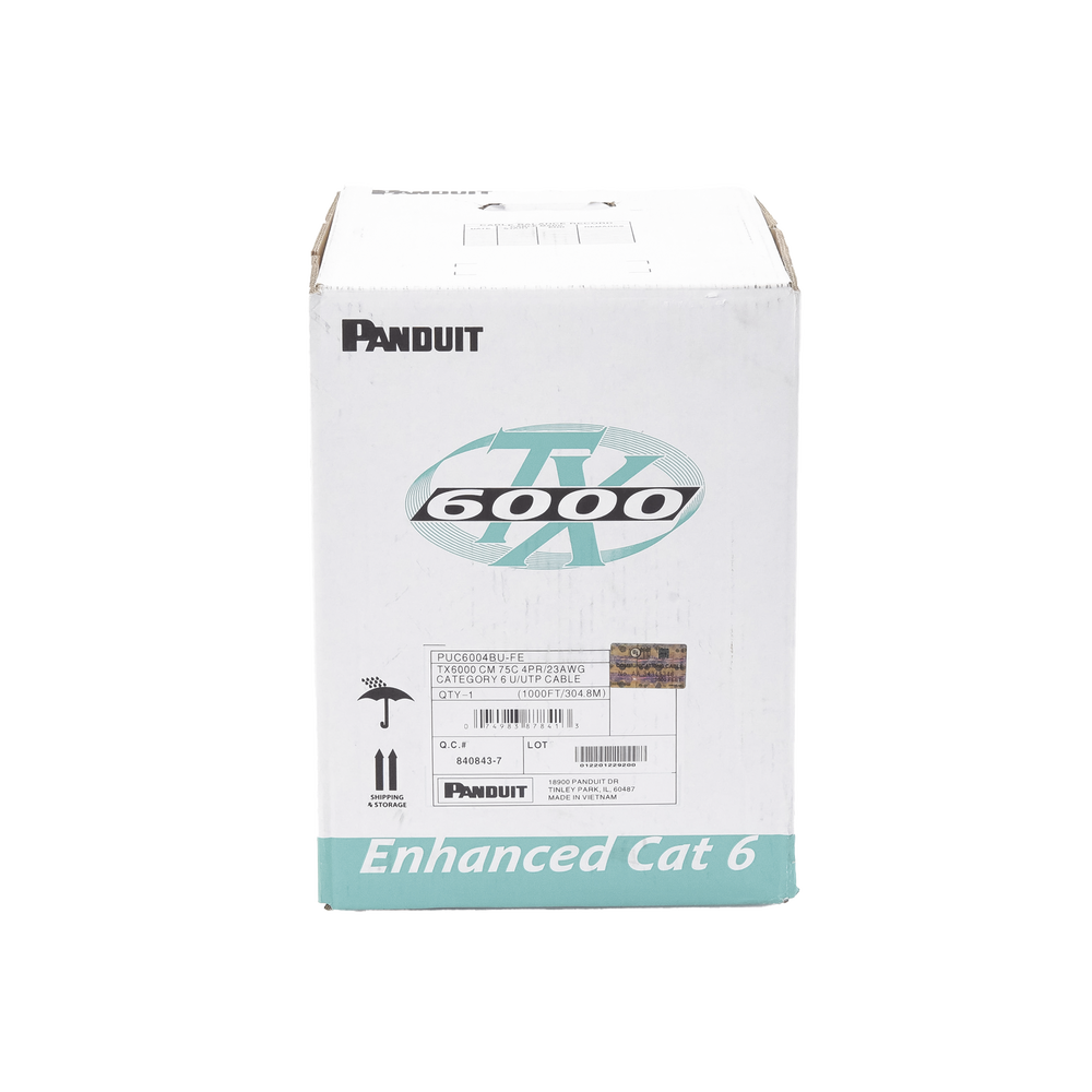 Bobina de Cable UTP 305 Metros (1000 Pies) de Cobre, TX6000? PanNet, Reelex, Azul, Categor?a 6 Mejorado (23 AWG), PVC (CM), de 4 Pares - Image 2