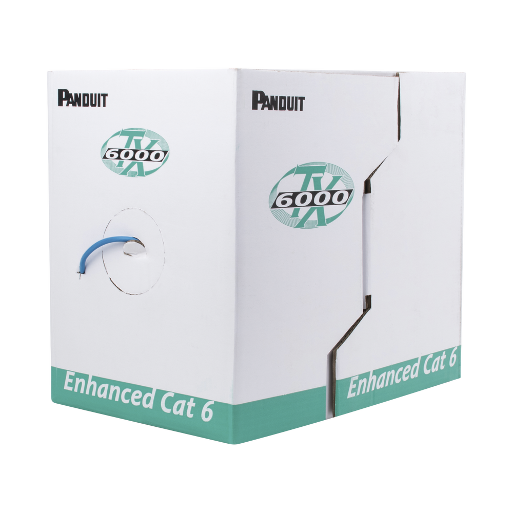 Bobina de Cable UTP 305 Metros (1000 Pies) de Cobre, TX6000? PanNet, Reelex, Azul, Categor?a 6 Mejorado (23 AWG), PVC (CM), de 4 Pares