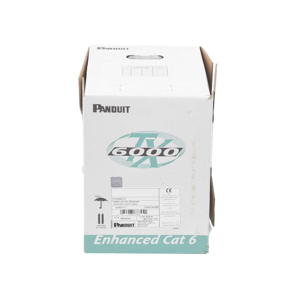 Bobina de Cable UTP 305 m. de Cobre, TX6000™ PanNet, Reelex, Azul, Categoría 6 Mejorado (23 AWG), PVC (CMR, Riser), de 4 pares - Image 5