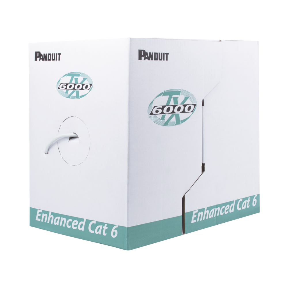 Bobina de Cable UTP 305 Metros (1000 Pies) de Cobre, TX6000? PanNet, Reelex, Gris, Categor?a 6 Mejorado (23 AWG), PVC (CMR, Riser), de 4 Pares