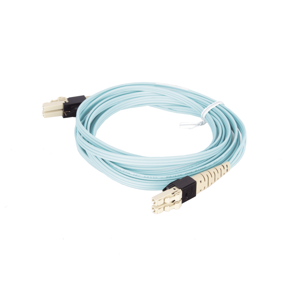 Jumper PViQ de Fibra Óptica Multimodo 50/125 OM4, LC-LC Duplex, LSZH, Color Aqua, 3 Metros - Image 2