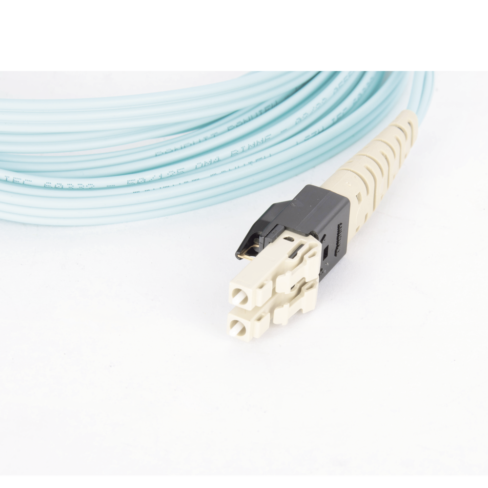 Jumper PViQ de Fibra Óptica Multimodo 50/125 OM4, LC-LC Duplex, LSZH, Color Aqua, 3 Metros - Image 3