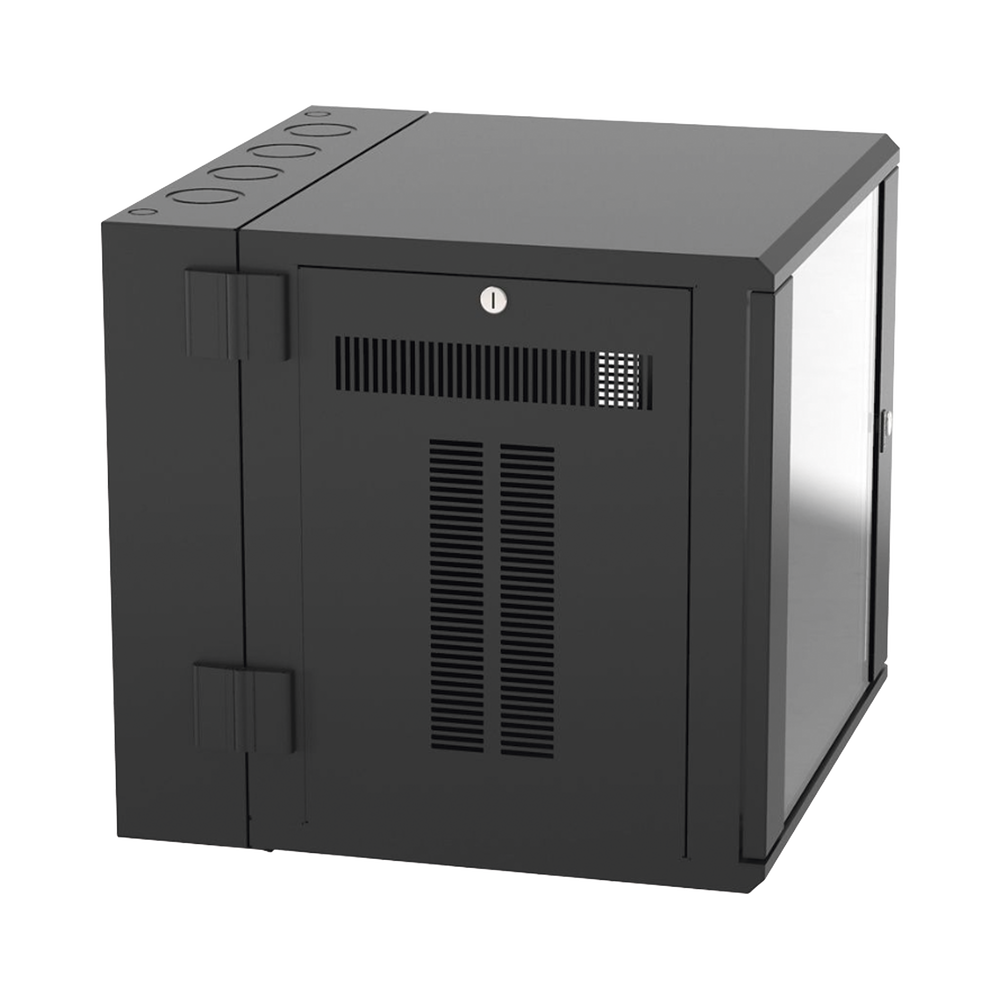 Gabinete PanZone de Montaje en Pared, de 19in, Puerta con Ventana de Seguridad, 12 UR, 635mm de Profundidad, Color Negro - Image 2