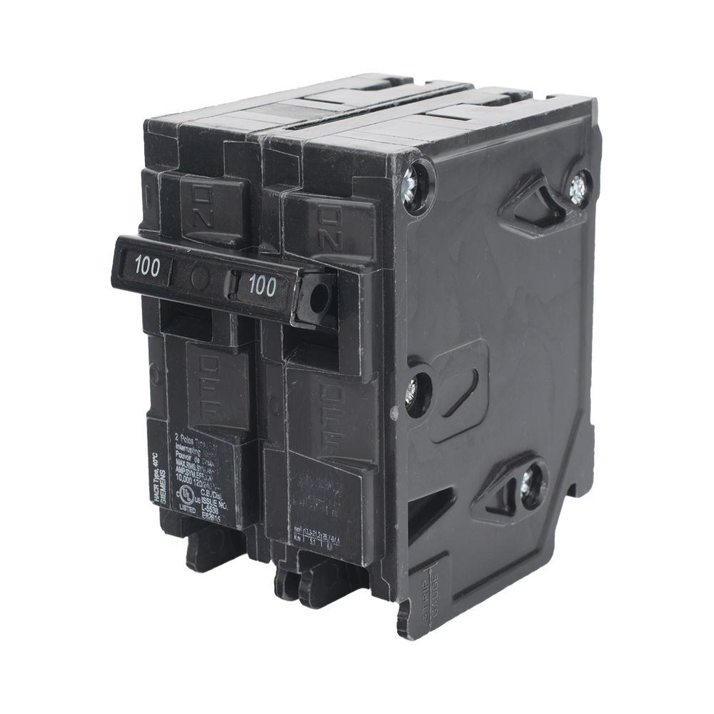 Interruptor automático enchufable tipo QP 2 polos, 100 amp