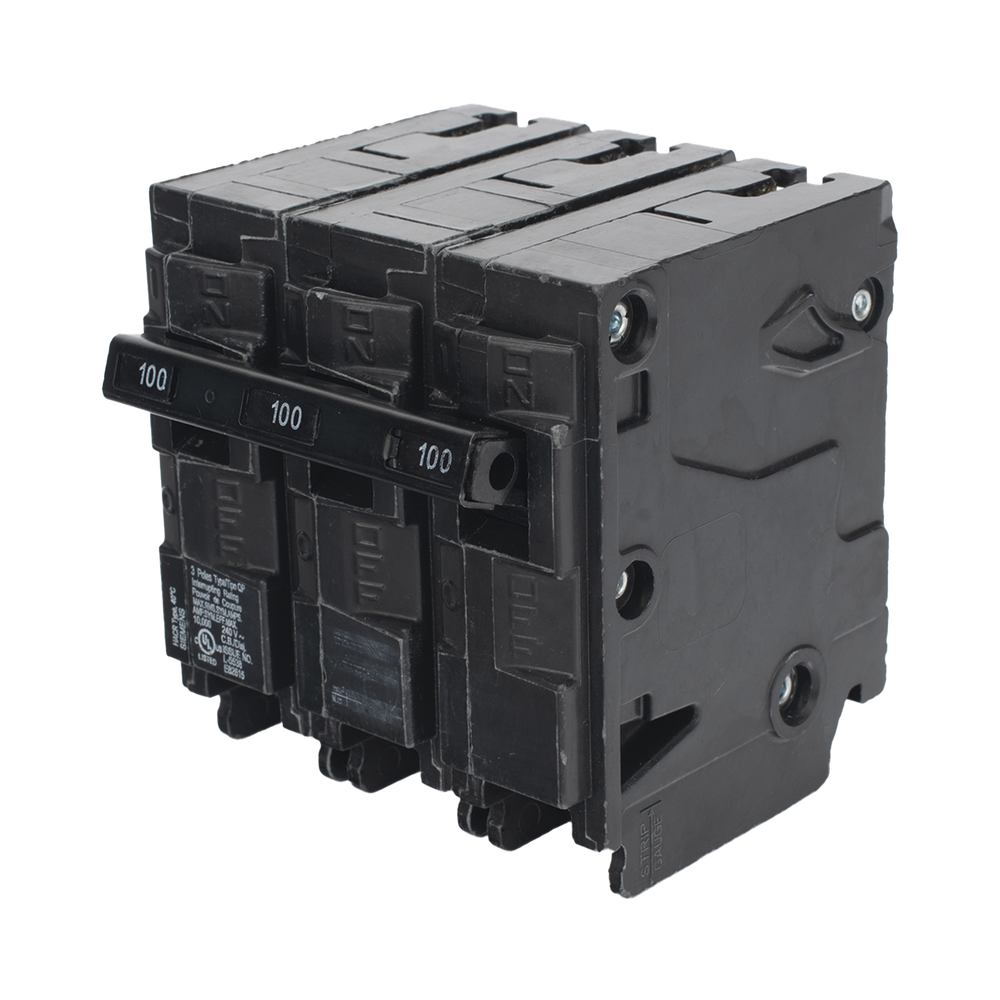 Interruptor automático enchufable tipo QP 3 polos, 100 amp.