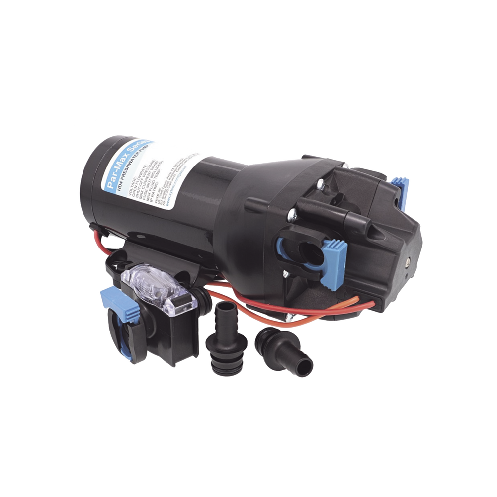 Bomba controlada por presión Par Max HD 4' a 12 Vca, alta presión 40 psi 15 lpm / 4 gpm