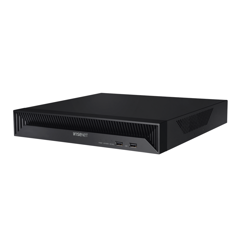 NVR 8 Megapíxel / 8 canales / H.265 / P2P Wisenet / 8 puertos PoE