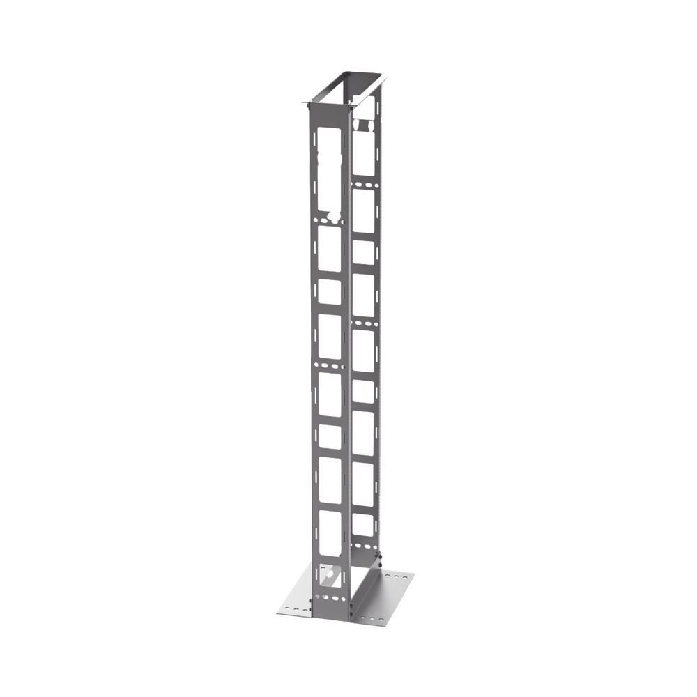 Rack de Dos Postes Estándar de 19 in, Rieles Numerados y Roscados #12-24, 6 in de Profundidad, Fabricado en Acero, 45 Unidades de Rack, Color Negro - Image 4