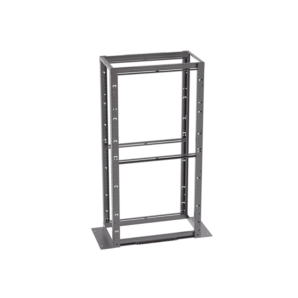 Rack de Cuatro Postes Estándar de 19", Rieles Con Orificio Para Tuerca Enjaulada, Profundidad Máxima de 41.5 in, 45 Unidades de Rack, Color Negro - Image 3