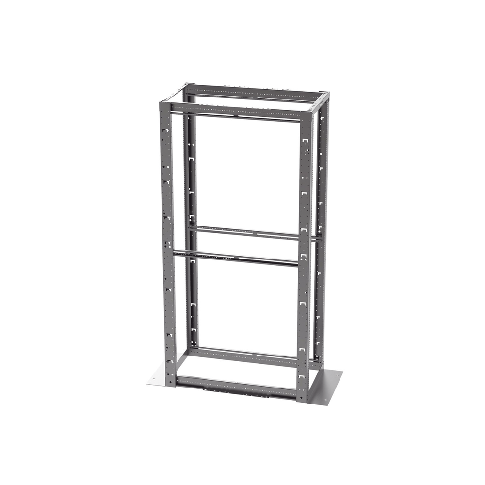 Rack de Cuatro Postes Estándar de 19", Rieles Con Orificio Para Tuerca Enjaulada, Profundidad Máxima de 41.5 in, 45 Unidades de Rack, Color Negro - Image 4