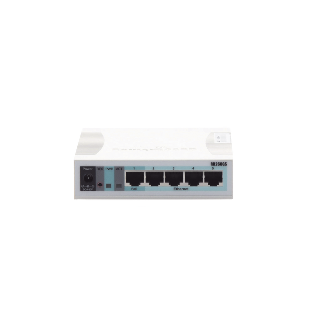 Switch Mikrotik 5 puertos Gigabit Ethernet y 1 SFP