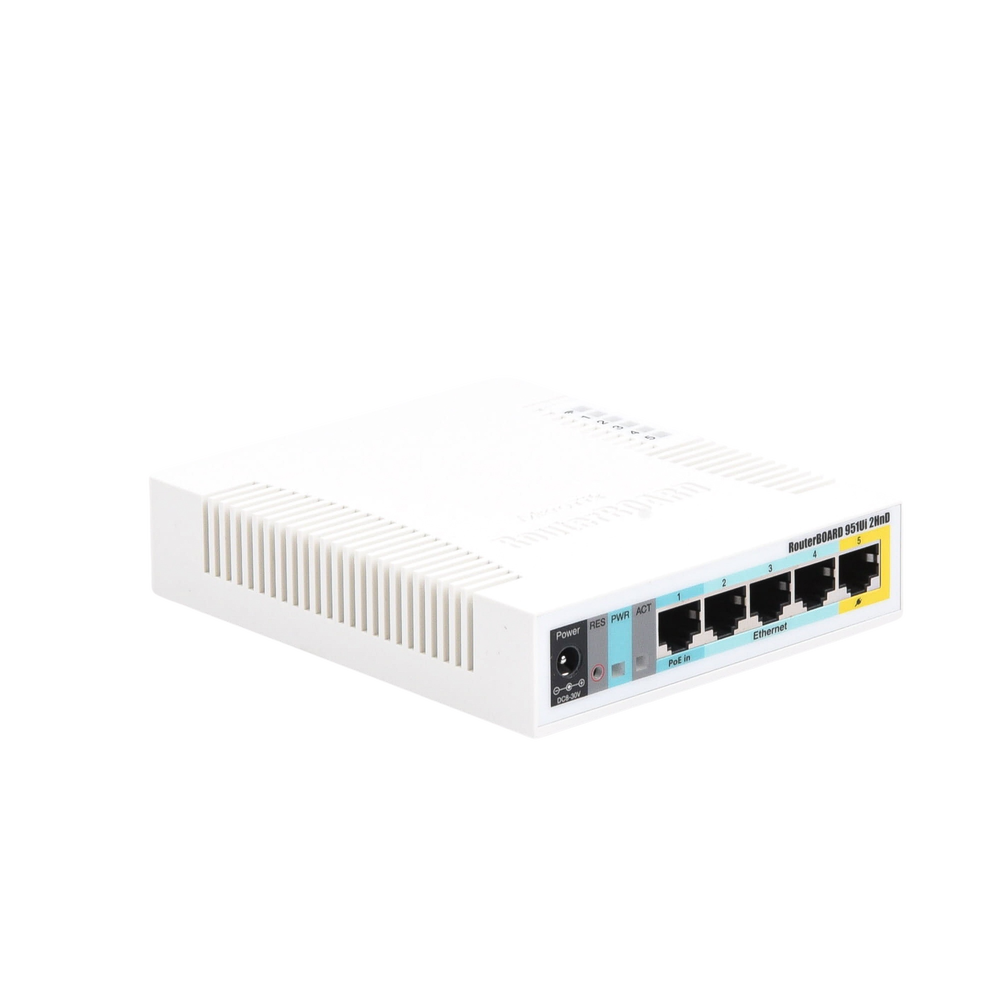 RouterBoard, 5 Puertos Fast, 1 Puerto USB, WiFi 2.4 GHz 802.11 b/g/n, Gran Cobertura con Antena 2.5 dbi, hasta 1 Watt de Potencia