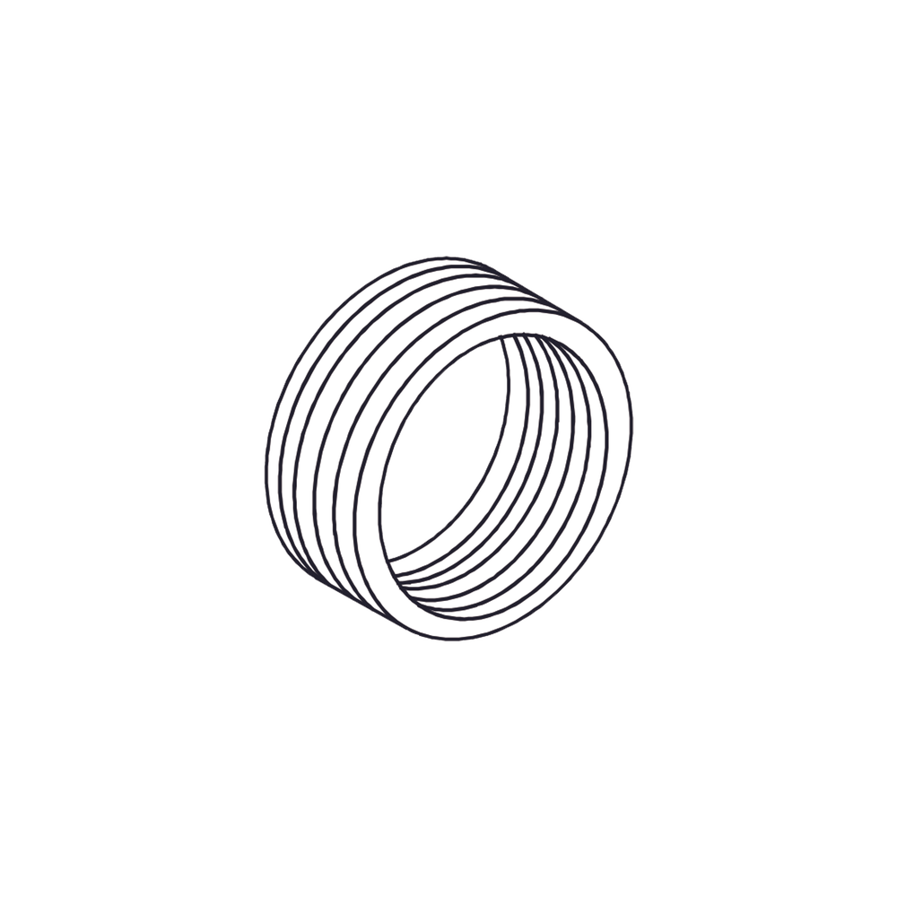 Reducción Bushing Aluminio de 1 1/2" a 1/2" / Con Recubrimiento de Uretano Purpura.