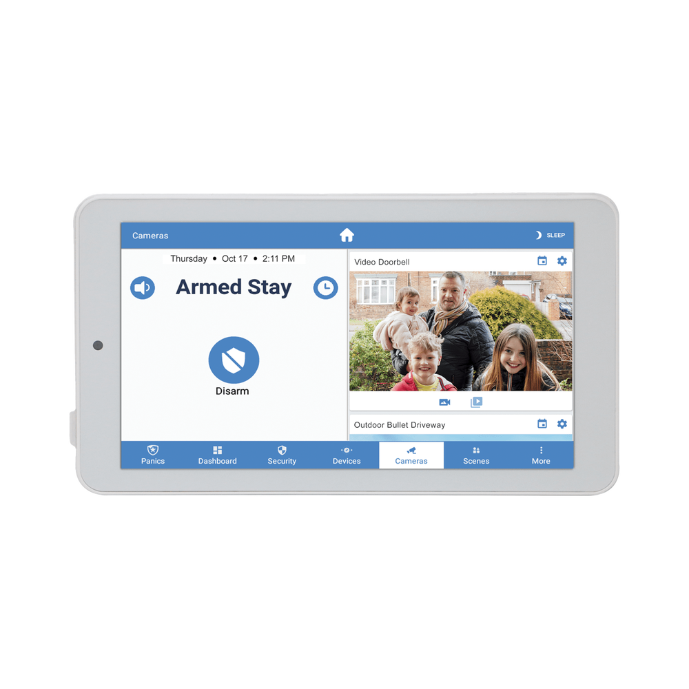 ALULA - Touchpad Slimline para Panel ALULA / Pantalla 7'' Android / Control Local de Seguridad / Montaje en Pared y Escritorio / Wi-Fi Cifrada / Batería de Respaldo