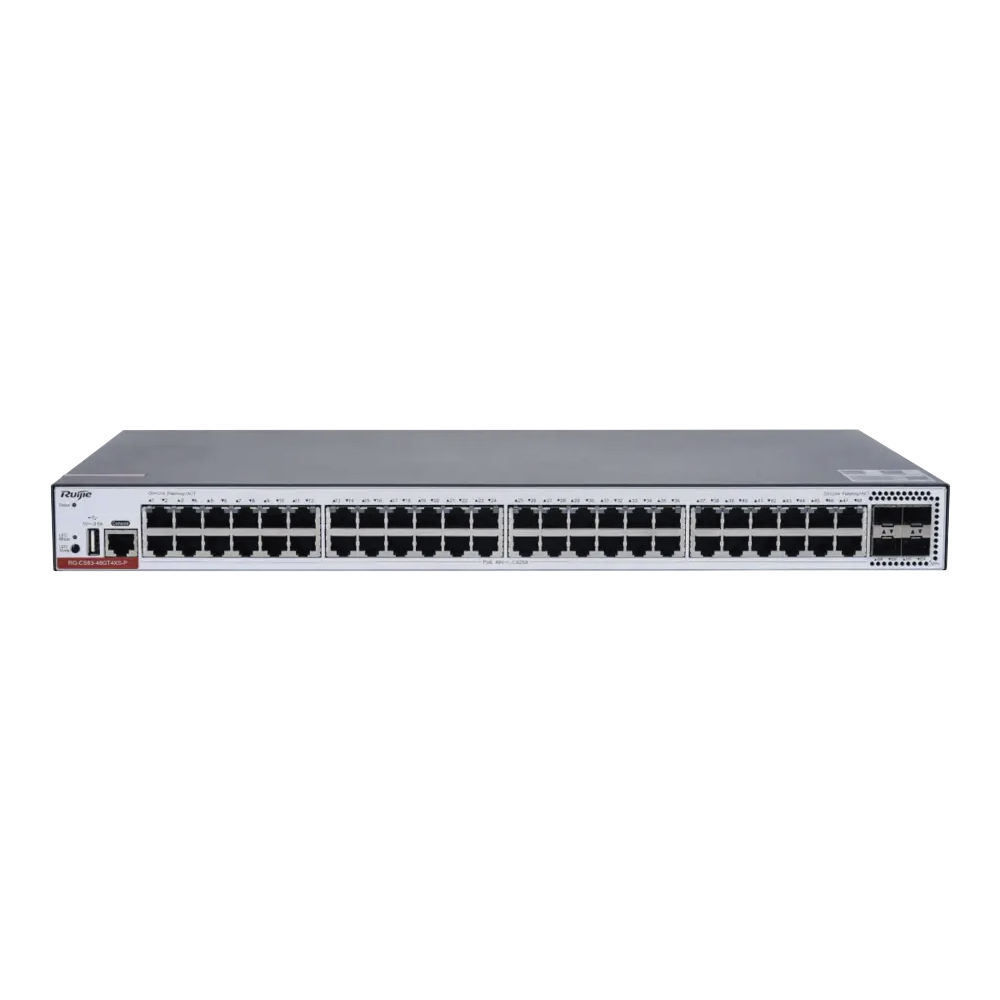 RG-CS83-48GT4XS-PD Switch Administrable Capa 3 PoE con 48 puertos Gigabit 802.3af/at + 4 SFP+ para fibra 10Gb, hasta 1,480 watts, gestión gratuita desde la nube. - Image 3