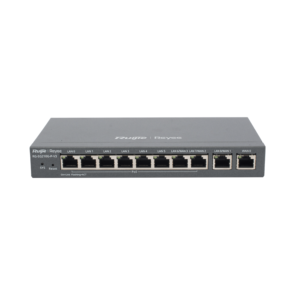 Router Balanceador con Función SD-WAN, PoE+ hasta 110 Watts, Hasta 4 Servicios de Internet y hasta 200 clientes con desempeño de 1 Gbps