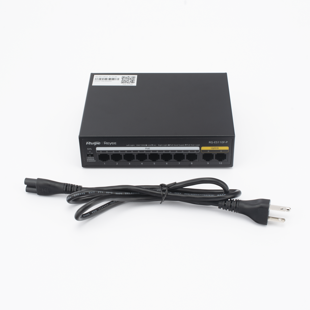Switch PoE+ no Administrable, Hasta 110 Watts, 8 puertos PoE+ y 2 Uplinks 10/100 - Image 2