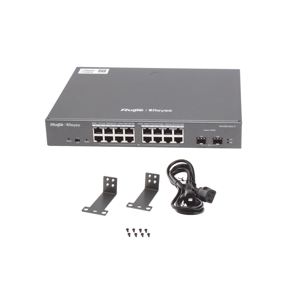 Switch L2 Administrable PoE con 16 Puertos Gigabit PoE 802.3 AF/AT + 2 SFP para fibra 1Gb, Gestión Gratuita Desde la Nube, 240 Watts - Image 8