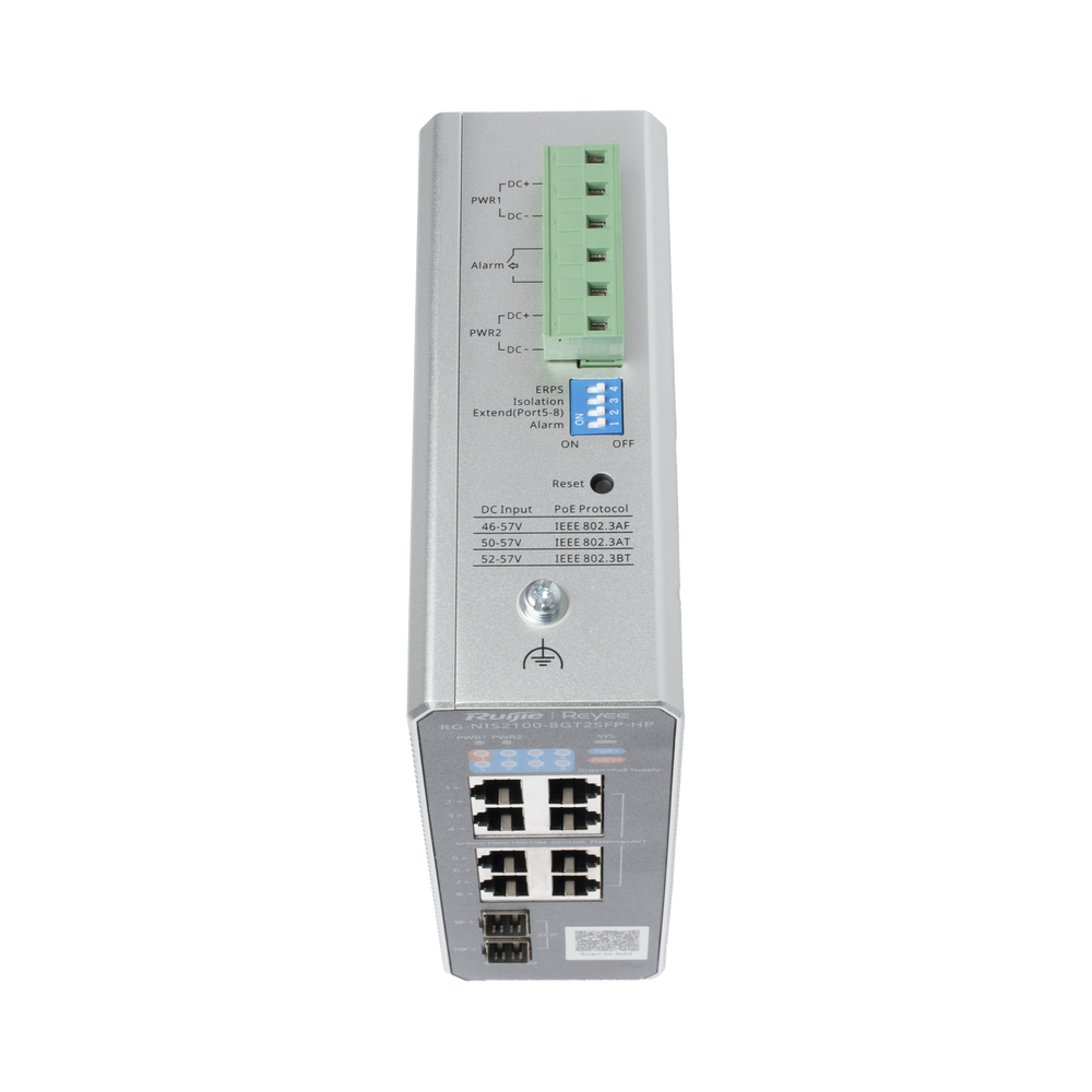 Switch Industrial PoE+ hasta 300 watts , Ideal para temperaturas Extremas y protección contra descargas, 1 puerto PoE++ 60W y 7 puertos PoE+ 30W, 2 SFP Uplink - Image 4