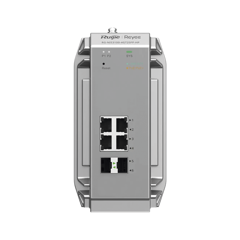 Switch Industrial PoE hasta , Ideal para temperaturas Extremas y protección contra descargas, 4 Puertos Gigabit PoE 802.3 af/at, 2 puertos SFP Administrable Cloud - Image 4