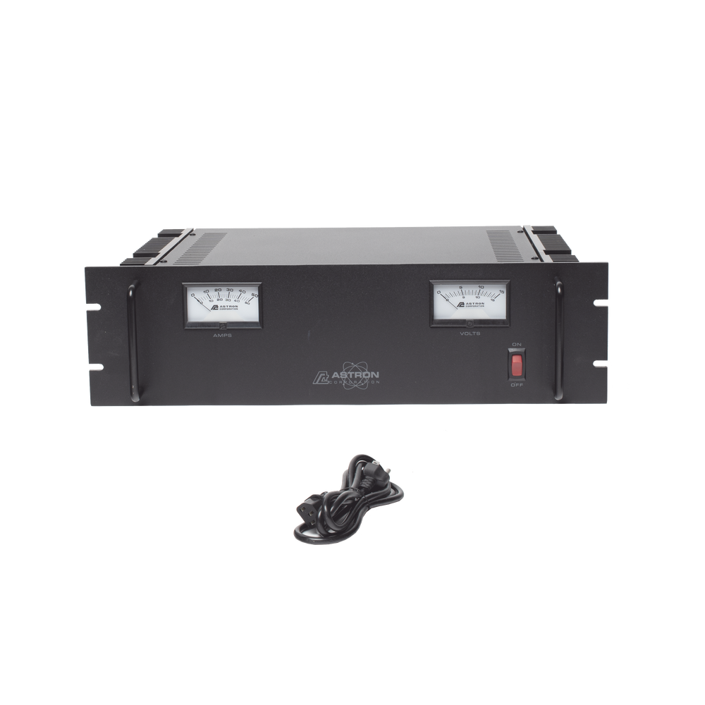 Fuente de poder 13.8Vcc, 50A, lineal regulada con circuito cargador de baterías, medidores, para instalación en rack - Image 7