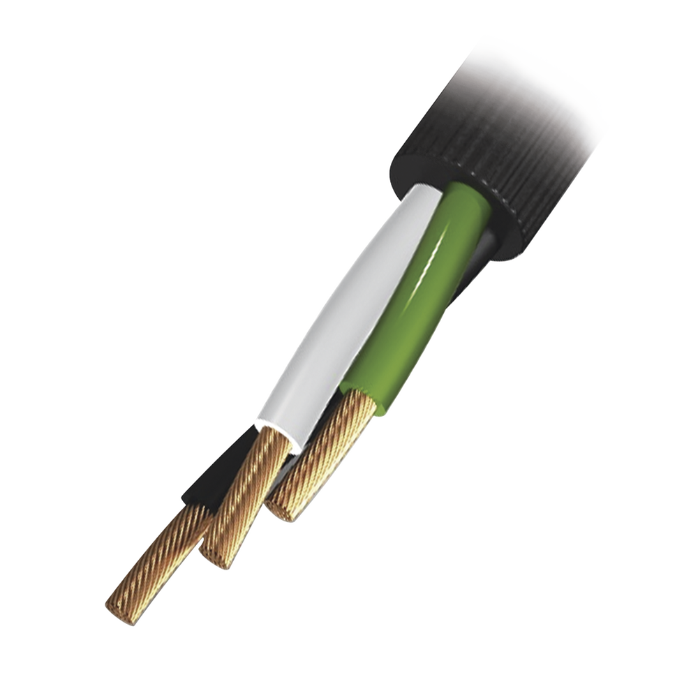 Bobina de 100 Metros / Cable Eléctrico de Uso Rudo / 3 Hilos Calibre 10 AWG / Hasta 600 V.