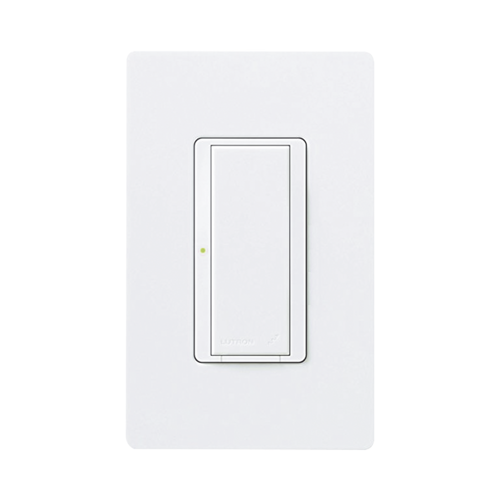 (RadioRA2) Switch on/off  RRD-8S-DV-WH de doble voltaje, un solo polo 120V/, 8A/, 1/10HP 3A en motores, apaga y enciende iluminación ó motor, NO requiere cable neutro.