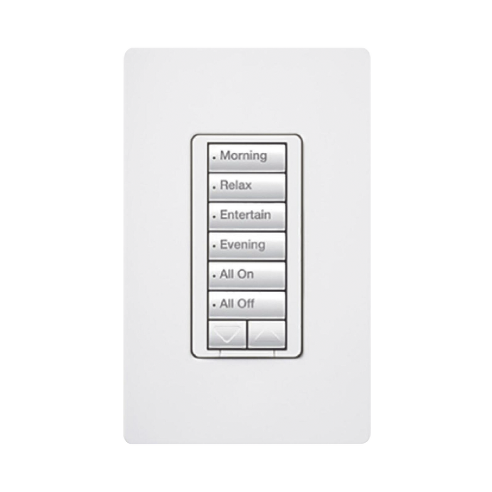 Teclado hibrido seetouch, 6 botones, 2 botones subir/bajar, intensidad 120V/450W, color blanco.