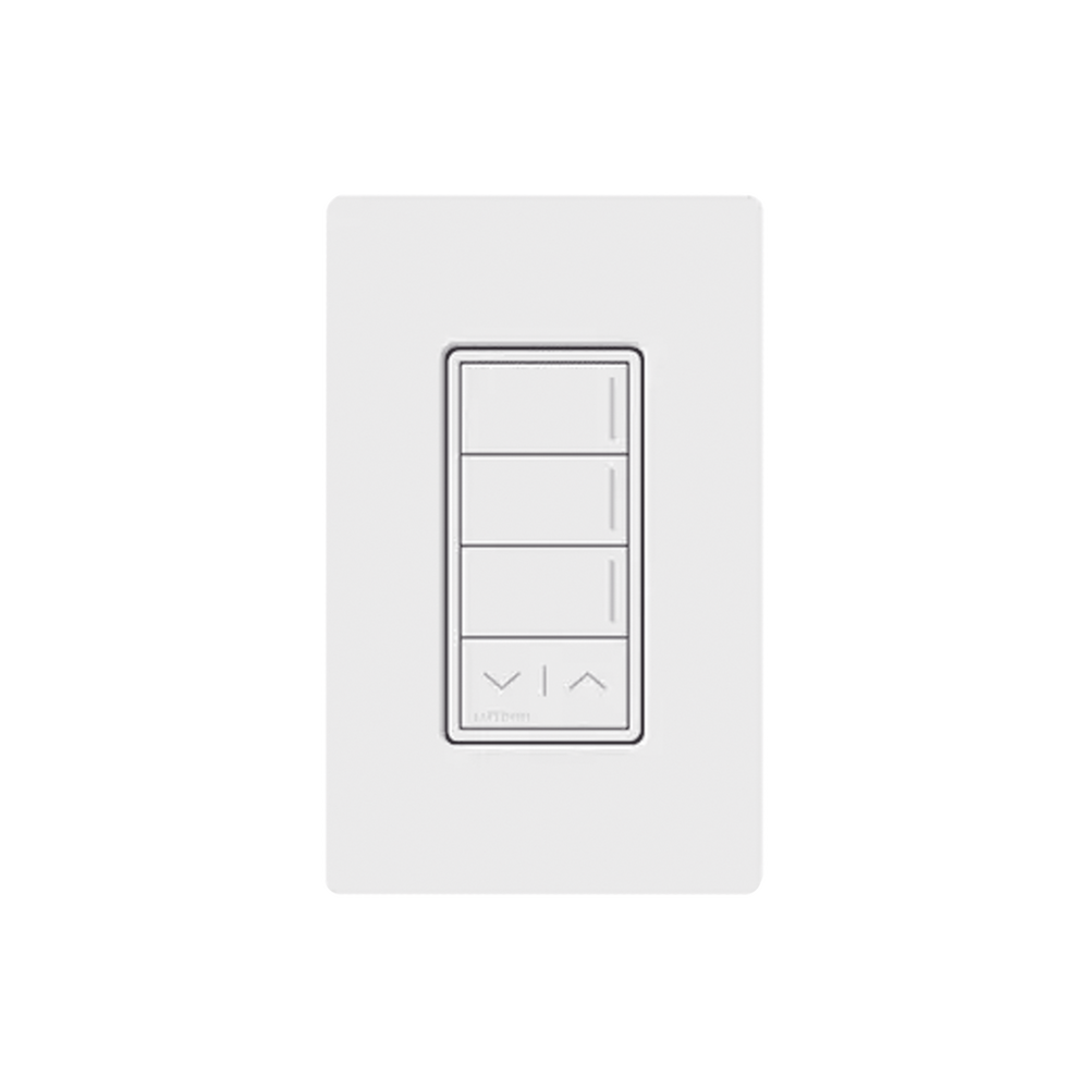 (RadioRa3) Botonera Sunnata Blanco 3 escenas y 2 botones subir/bajar para Radio RA3, programe escenas diferentes en cada botón.