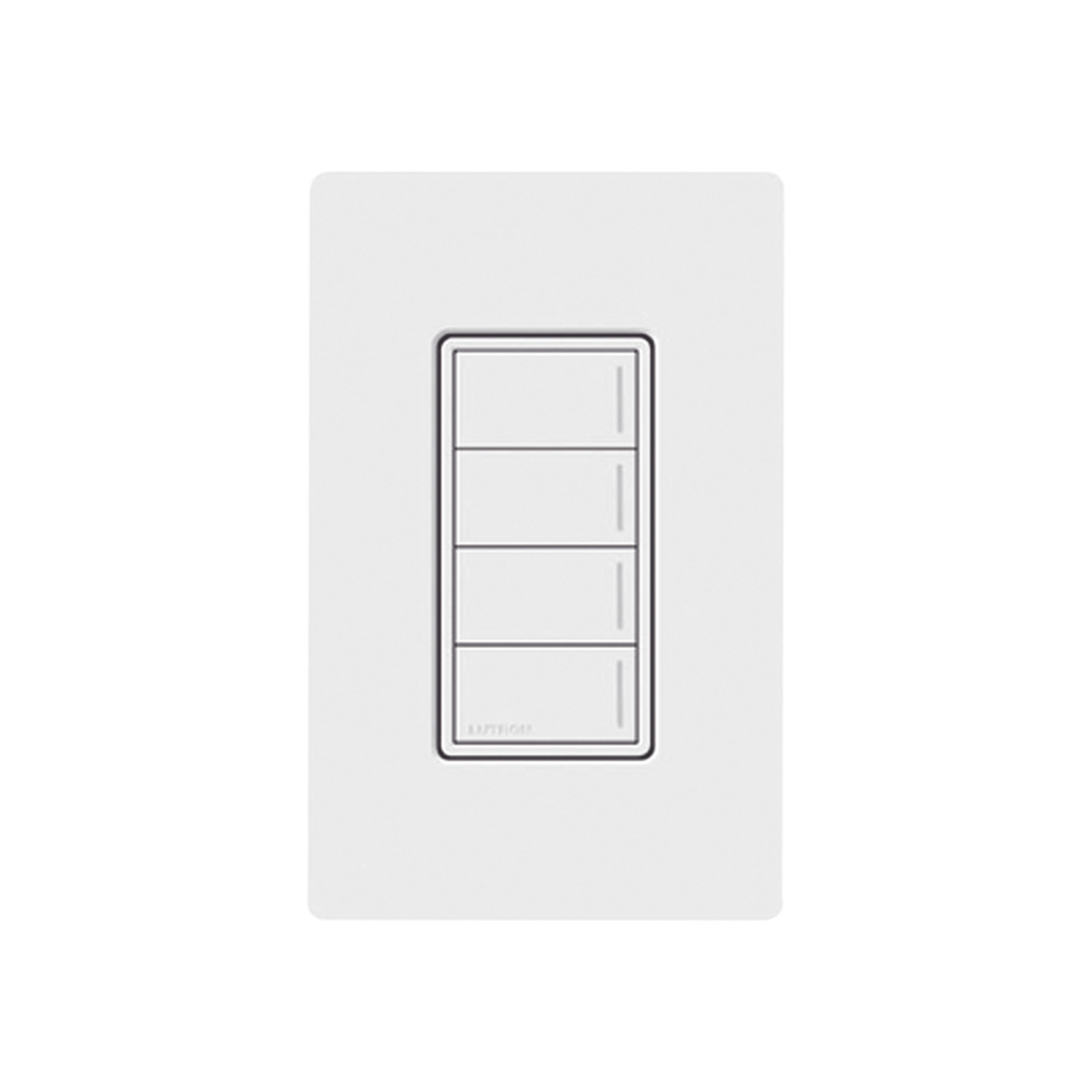 (RadioRa3) Botonera Sunnata Blanco 3 escenas y 2 botones subir/bajar para Radio RA3, programe escenas diferentes en cada botón.