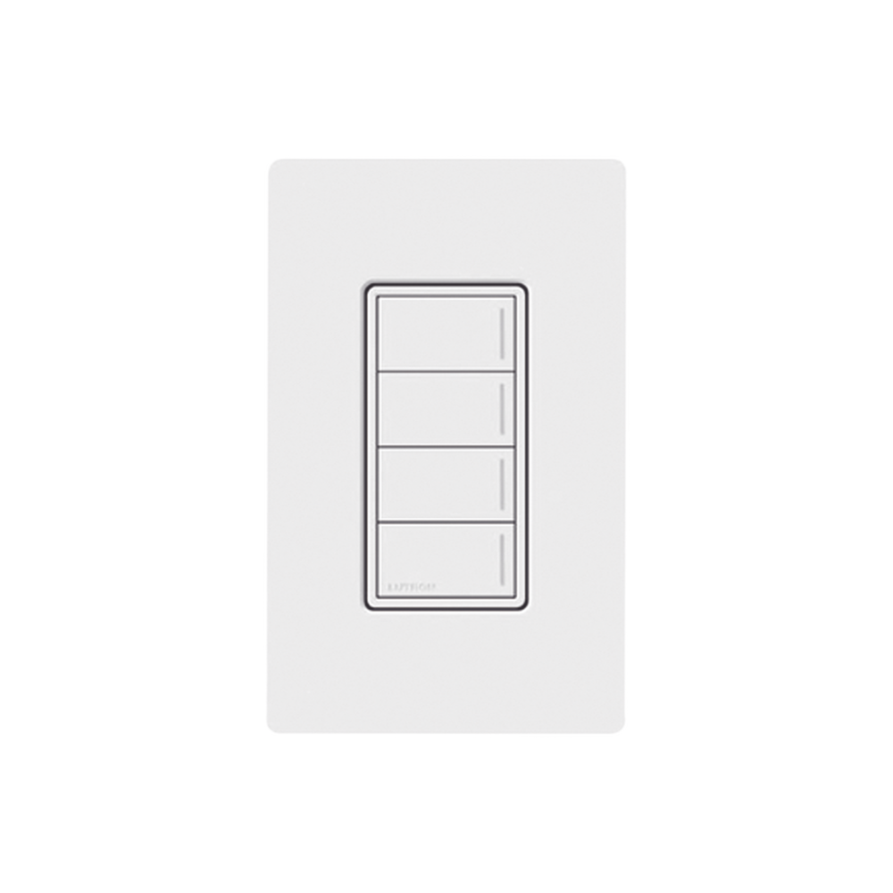 (RadioRa3) Botonera Sunnata Blanco 3 escenas y 2 botones subir/bajar para Radio RA3, programe escenas diferentes en cada botón.