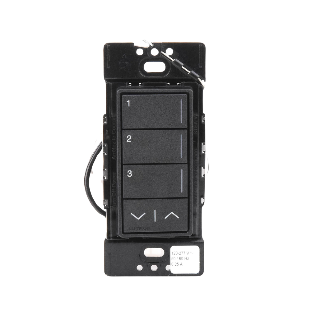 (RadioRa3) Botonera Sunnata Negro 3 escenas y 2 botones subir/bajar para Radio RA3, programe escenas diferentes en cada botón. - Image 3