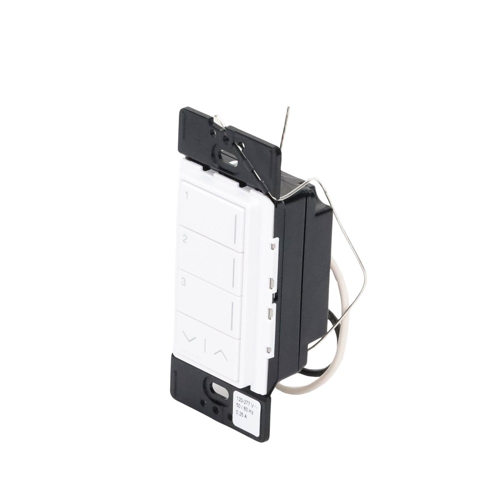 (RadioRa3) Botonera Sunnata Blanco 3 escenas y 2 botones subir/bajar para Radio RA3, programe escenas diferentes en cada botón. - Image 4