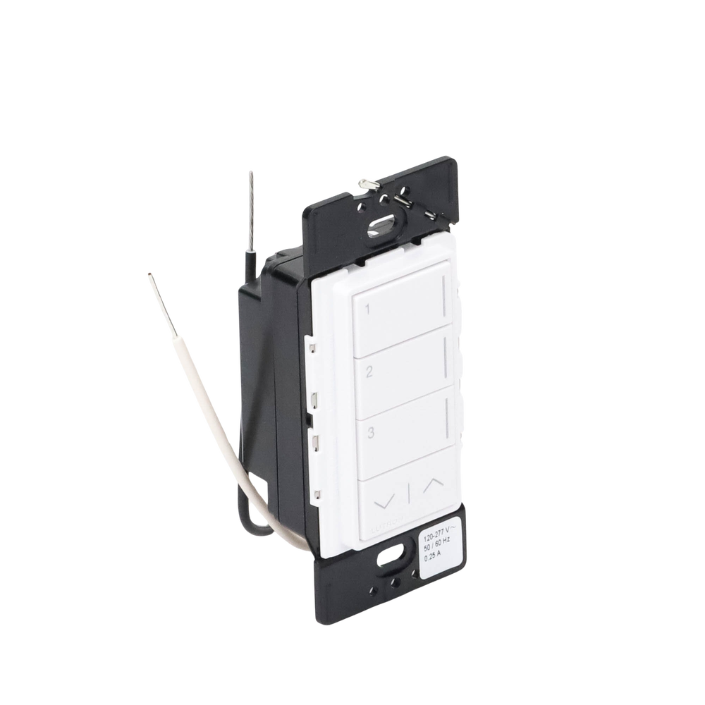 (RadioRa3) Botonera Sunnata Blanco 3 escenas y 2 botones subir/bajar para Radio RA3, programe escenas diferentes en cada botón. - Image 5