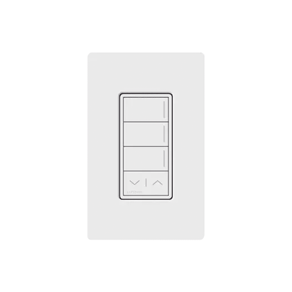 (RadioRa3) Botonera Sunnata Blanco 3 escenas y 2 botones subir/bajar para Radio RA3, programe escenas diferentes en cada botón.