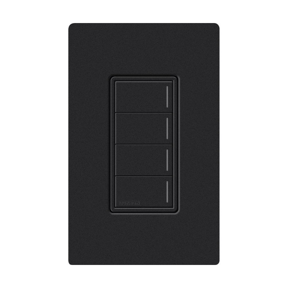 (RadioRa3) Botonera Sunnata Negro 4 escenas para Radio RA3, programe escenas diferentes en cada botón.