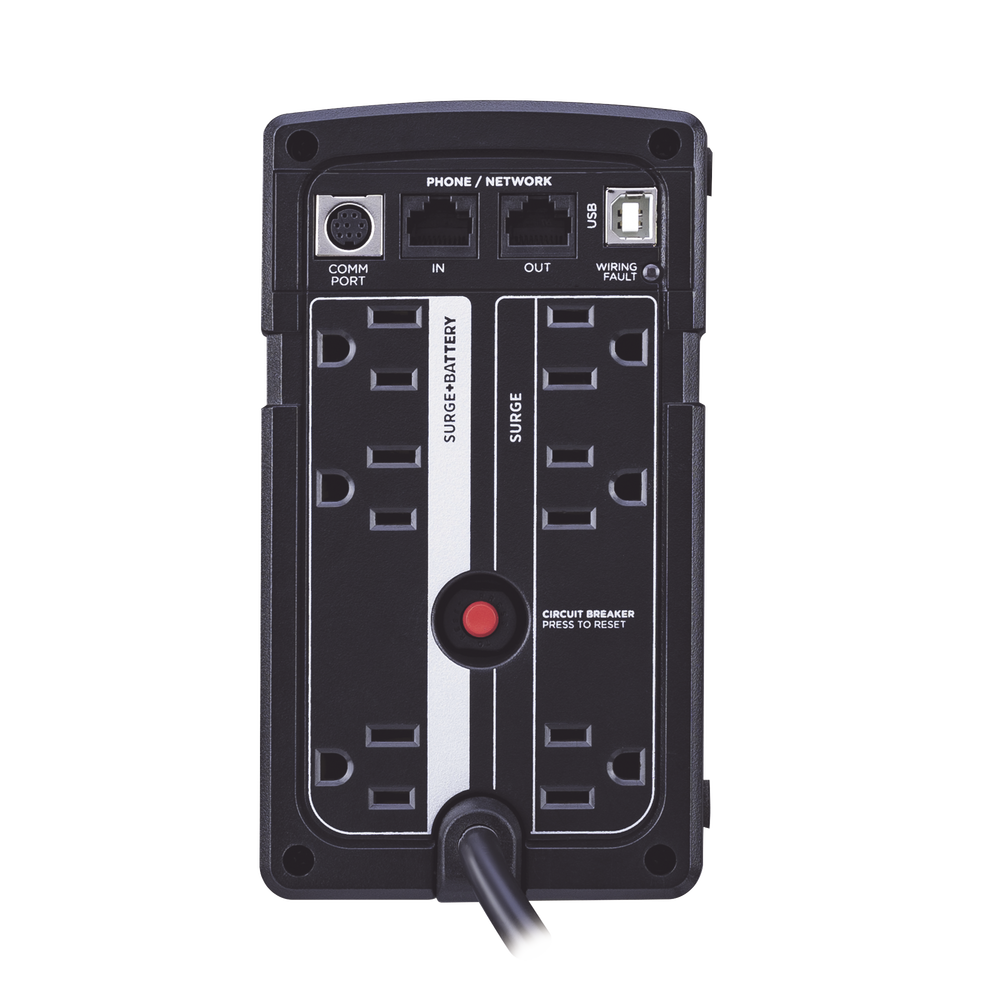 UPS de 650 VA/400 W, Topología Standby, Compacto, Entrada 120 Vca NEMA 5-15P, Con 3 Tomas Respaldo/Protección y 3 Tomas Solo Protección NEMA 5-15R - Image 2