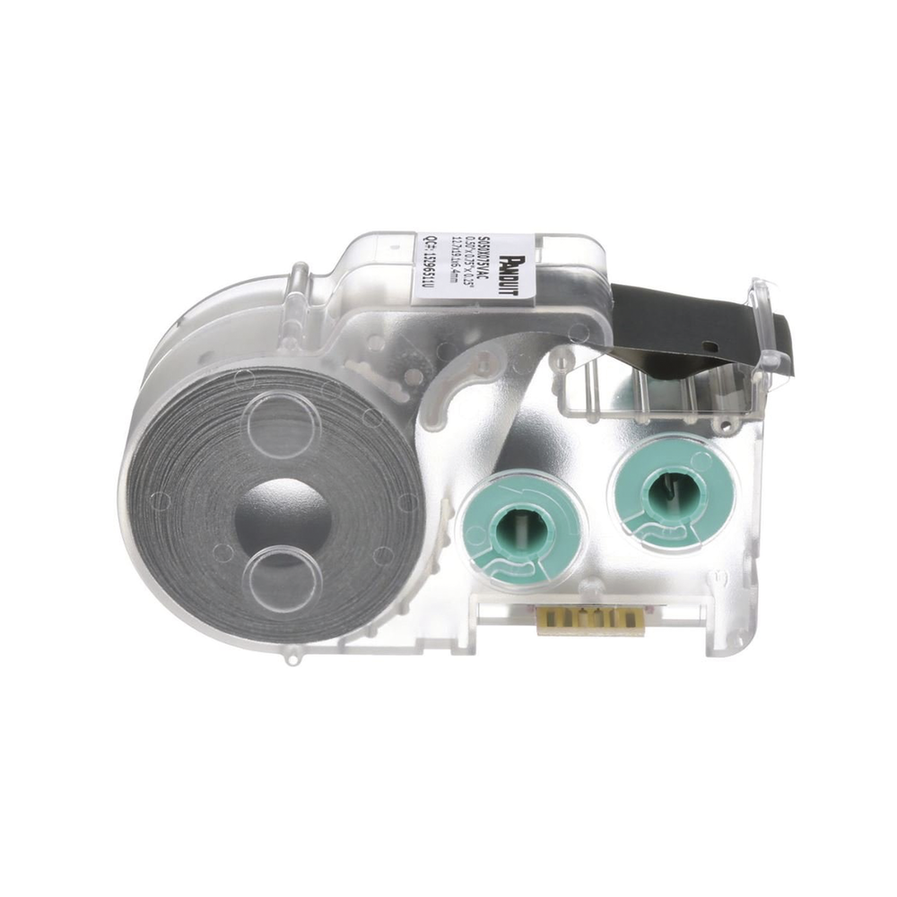 Casete de 350 Etiquetas Autolaminadas de 19 x 19 mm (0.75 x 0.75 pulgadas), para Cables de 2 a 4.1 mm (0.08 a 0.16 pulgadas) de Di?metro, ?rea de Impresi?n Color Blanco