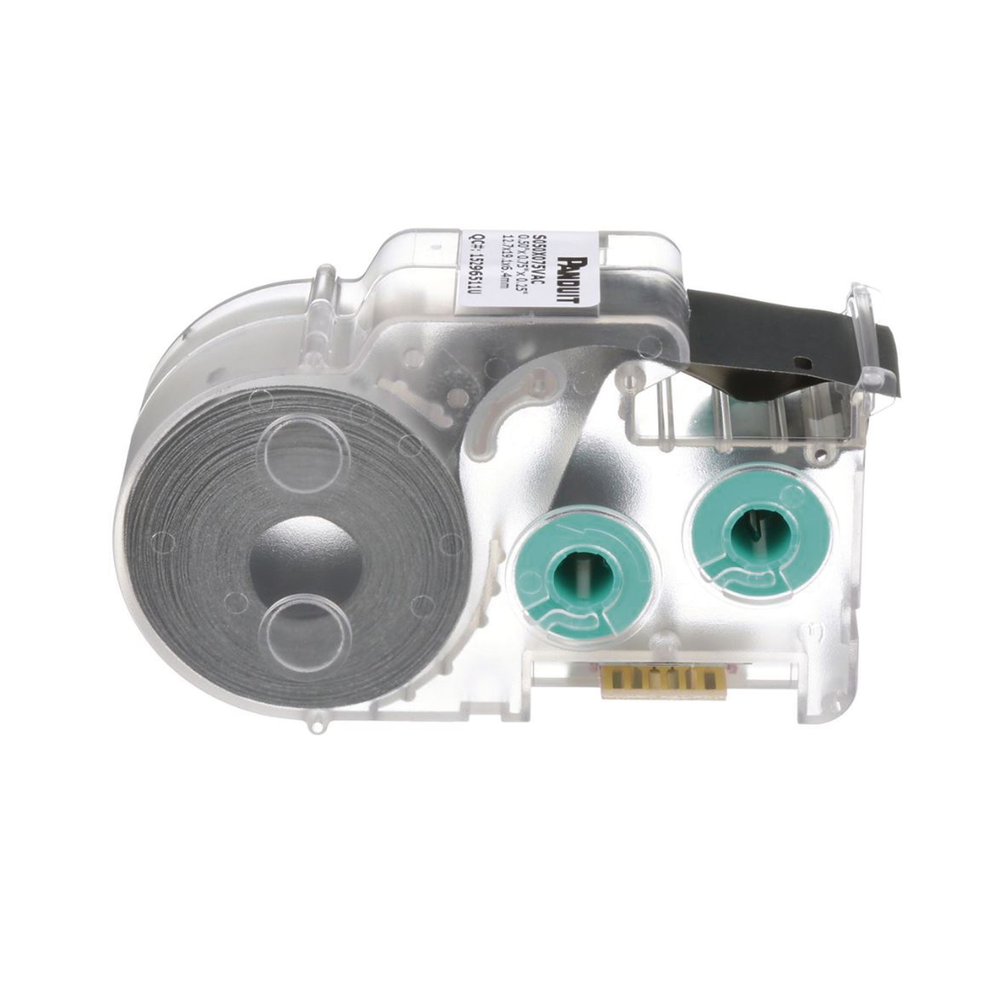 Casete de 200 Etiquetas Autolaminadas de 19 x 38.1 mm (0.75 x 1.5 pulgadas), para Cables de 4.1 a 8.1 mm (0.16 a 0.32 pulgadas) de Di?metro, ?rea de Impresi?n Color Blanco