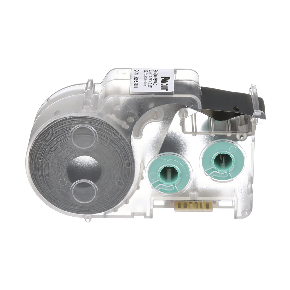 Casete de 350 Etiquetas Autolaminadas de 25.4 x 19.05 mm (1 x 0.75 pulgadas), para Cables de 2 a 4.1 mm (0.08 a 0.16 pulgadas) de Di?metro, ?rea de Impresi?n Color Blanco