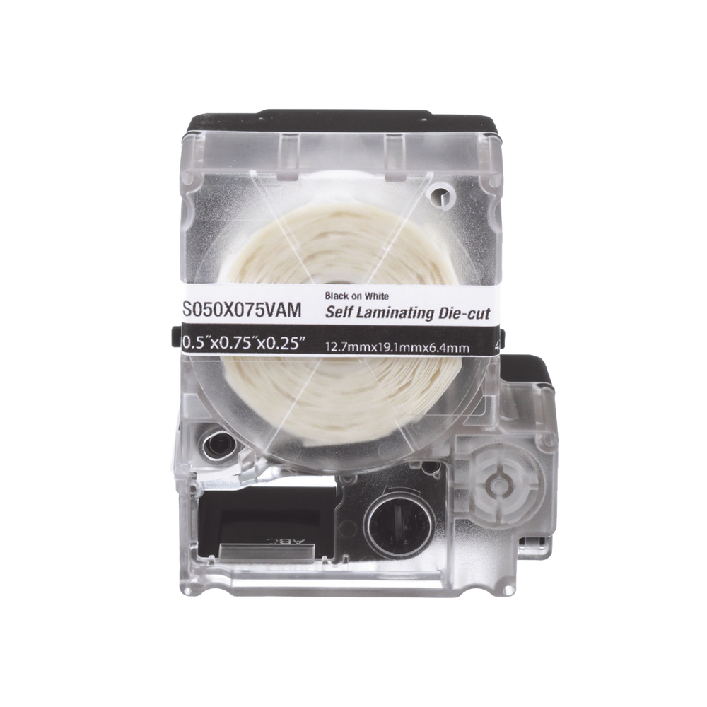 Casete de 200 Etiquetas Autolaminadas de 25.4 x 38.1 mm (1 x 1.5 Pulgadas), para Cables de 3.1 a 7 mm (0.12 a 0.28 Pulgadas) de Di?metro, ?rea de Impresi?n Color Blanco