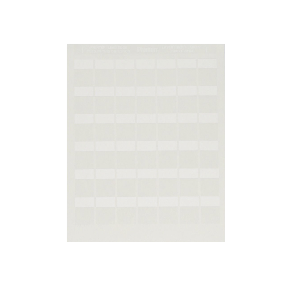 Paquete de Hojas con 2500 Etiquetas de Identificaci?n Auto-Laminadas para Impresora L?ser/Inyecci?n de Tinta, para Cables de 4.1 a 8.1 mm de Di?metro (10 - 6 AWG), Color Blanco