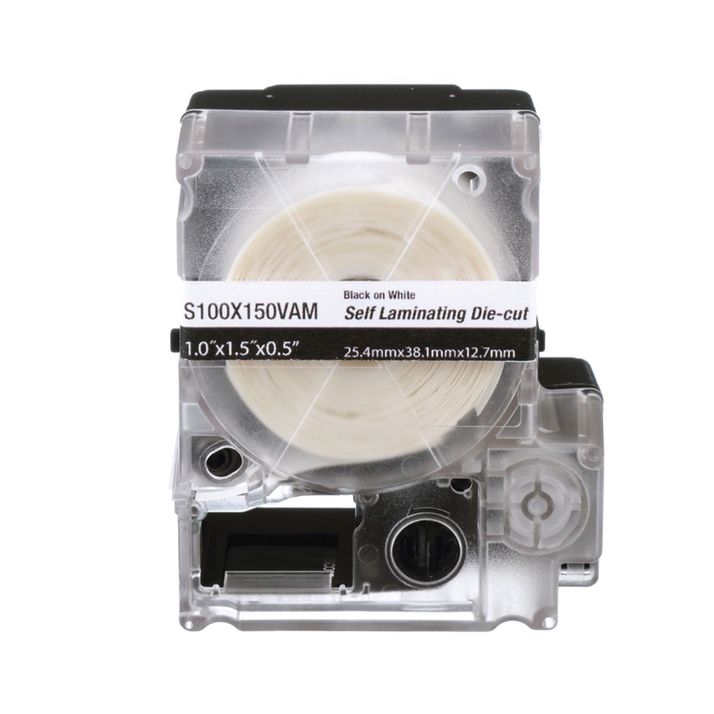 Casete de 125 Etiquetas Autolaminadas para Cables 8-4 AWG 1 x 2.25 Pulgadas (25.4 x 57.15 mm)