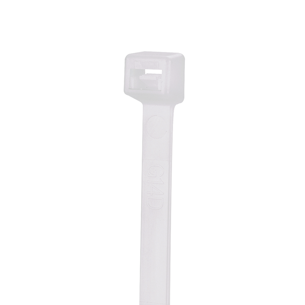 Cincho de Nylon 6.6 StrongHold™, 100mm largo x 2.5mm ancho, Color Natural, Plenum, Paquete de 100pz