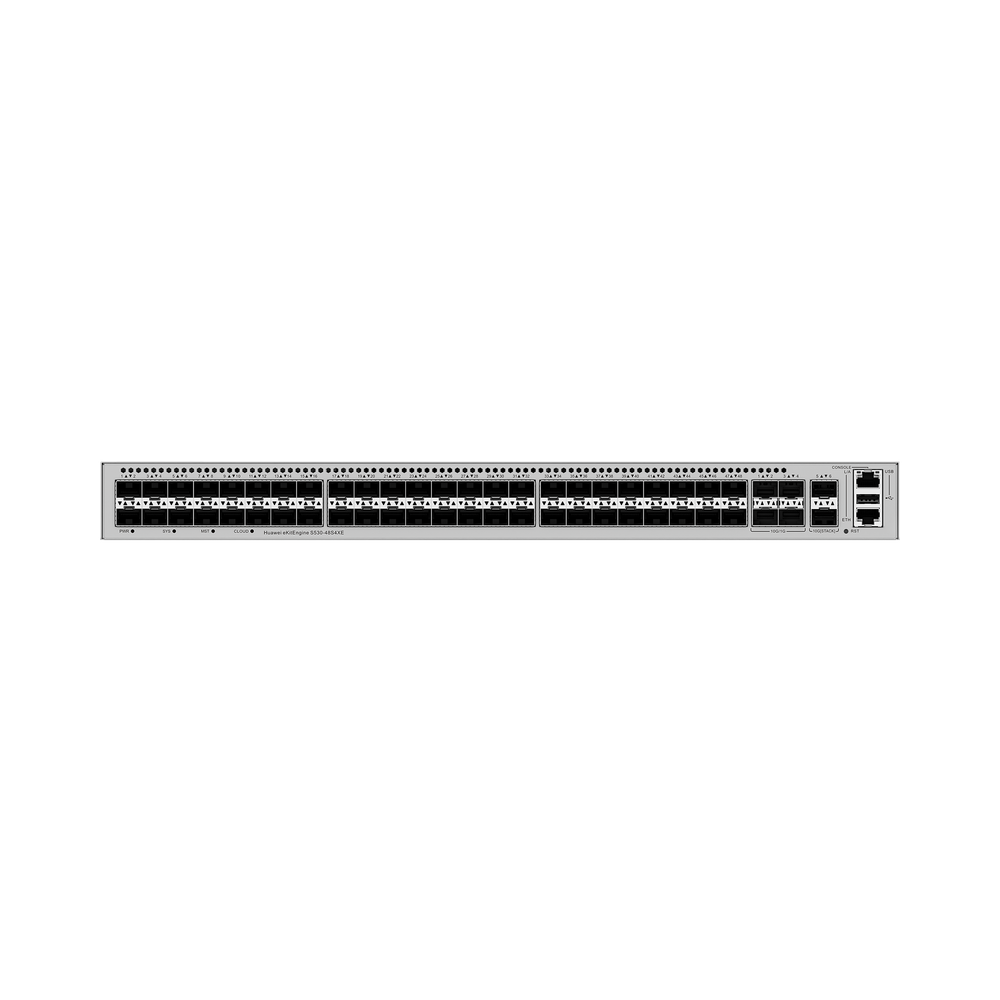 Switch Empresarial Core Gigabit Administrable  Capa 3 / 48 puertos 1GE SFP / 4 Puertos 10GE SFP+ Uplink / 2 Puertos 10GE SFP+ (Stack) / ERPS / Ruteo Dinamico (RIP, OSPF, IS-IS y BGP)  / iStack / Administración Nube Gratis