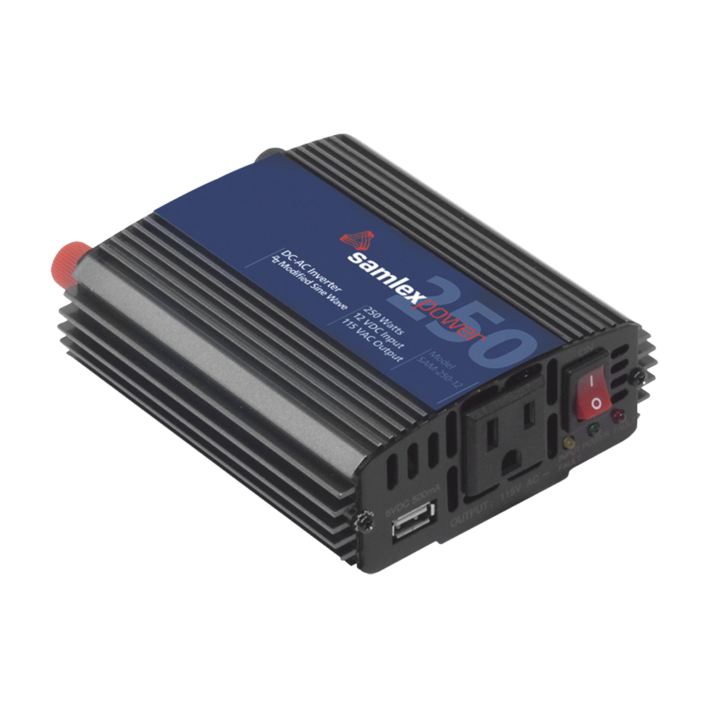 Inversor de Corriente (CD-CA) Potencia Nominal 250 W, Ent:12Vcc, Sal: 115Vca 60 Hz
