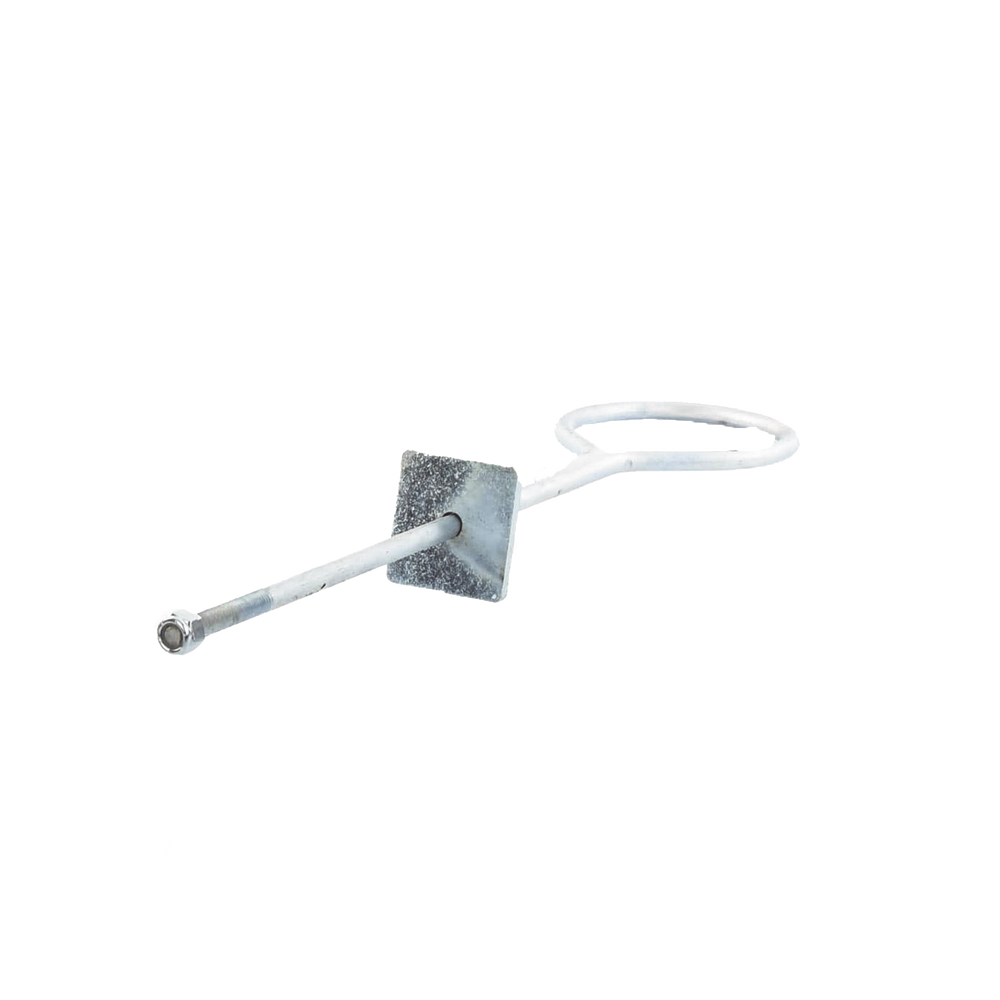 Ancla de Losa o Pared de 63-65 cm. de 13 cm diámetro de argolla. Galvanizado Electrolítico.