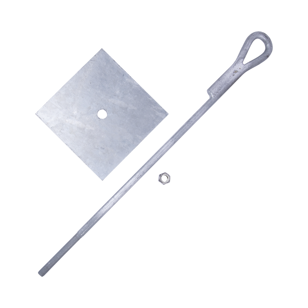 Ancla para Retenida para Muro con Ojo de Llave Galvanizado por Inmersión en Caliente (Requiere Placa Igualadora).