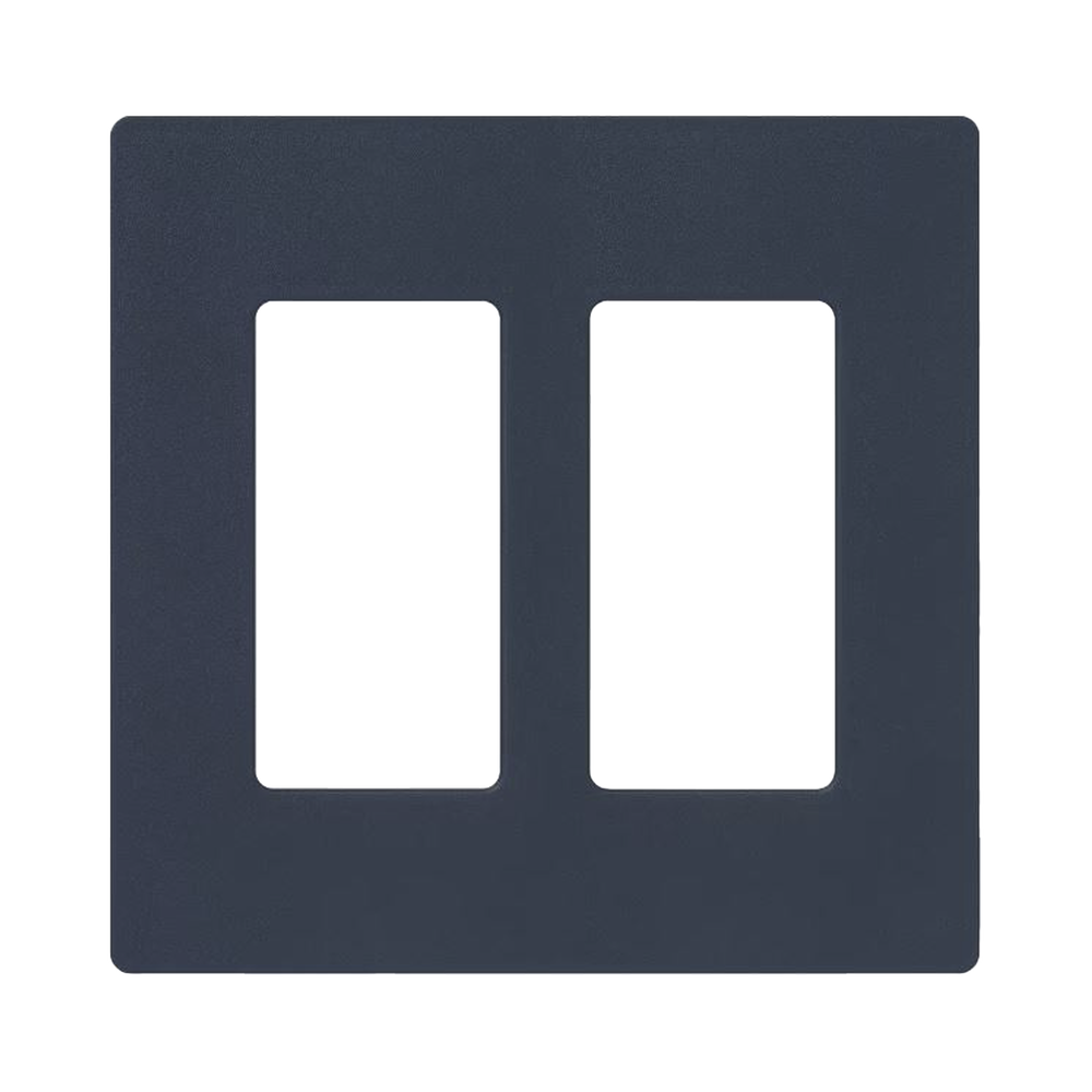 Tapa Color Deap Sea  Satin para interruptor o dimmer Lutron, 2 gang, limpio y moderno